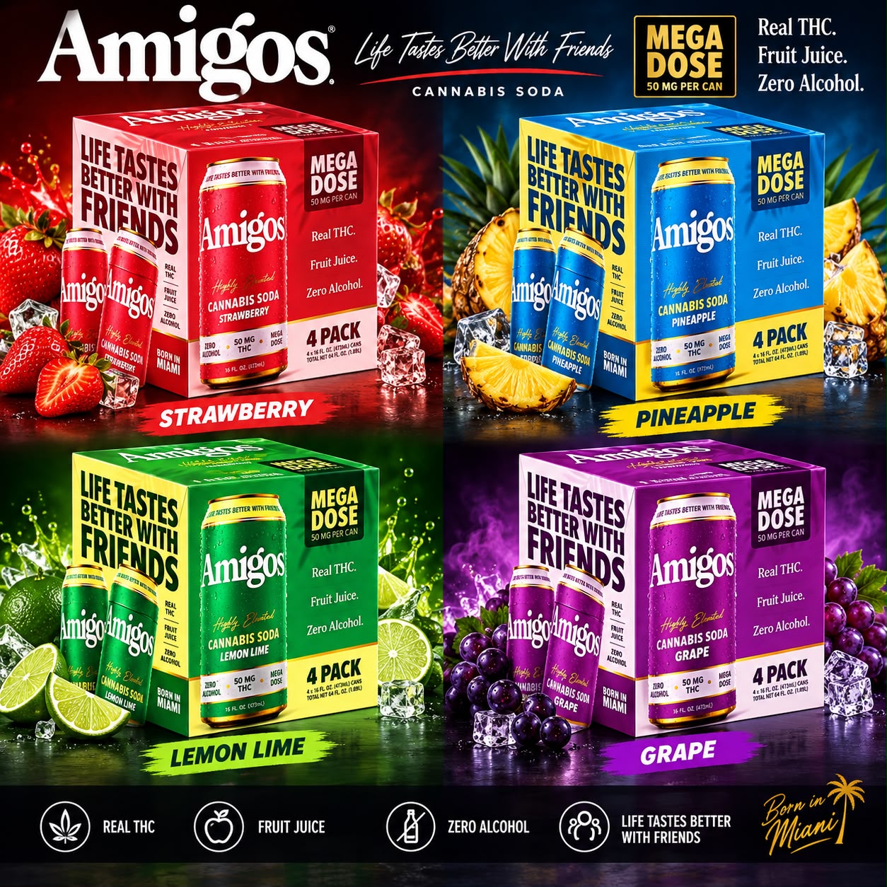 AMIGOS CANNABIS SODA 4CT - Image 2