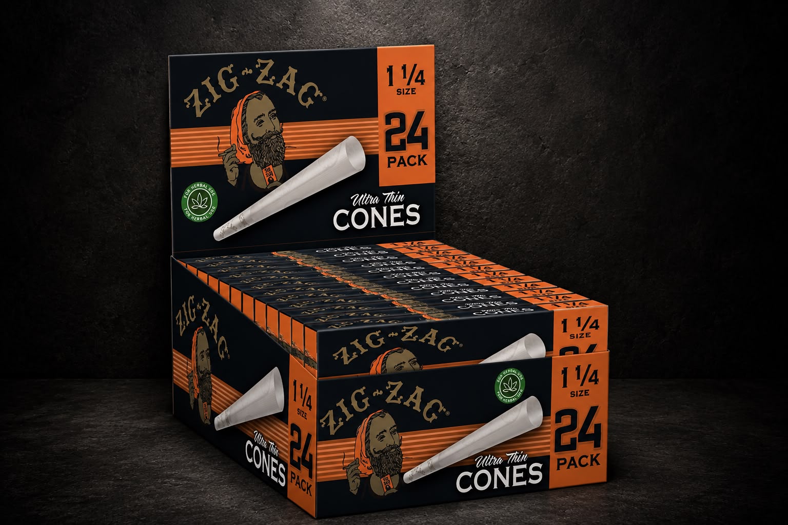 ZIG ZAG ULTRA THIN CONE 1 1/4 24CT