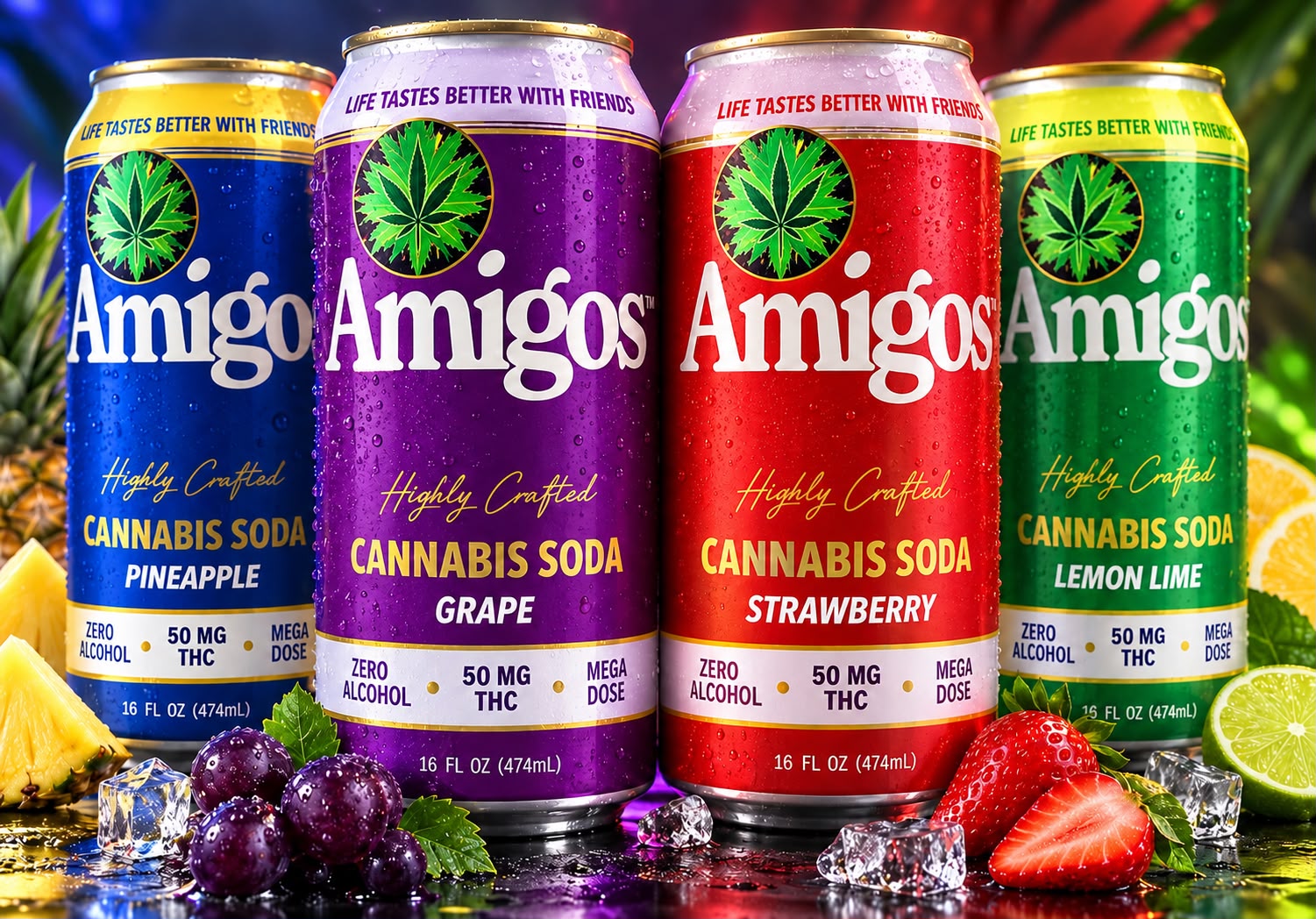 AMIGOS CANNABIS SODA 4CT